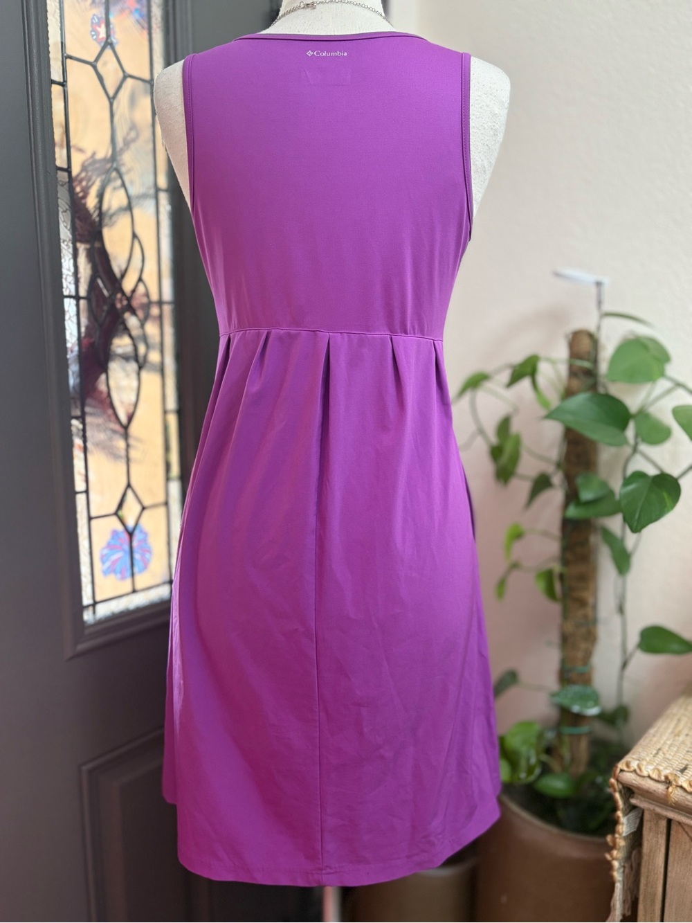 Columbia Marakesh Maven Omni-Shade Sleeveless Scoop Neck Fuchsia Dress | Size M - Picture 5 of 10